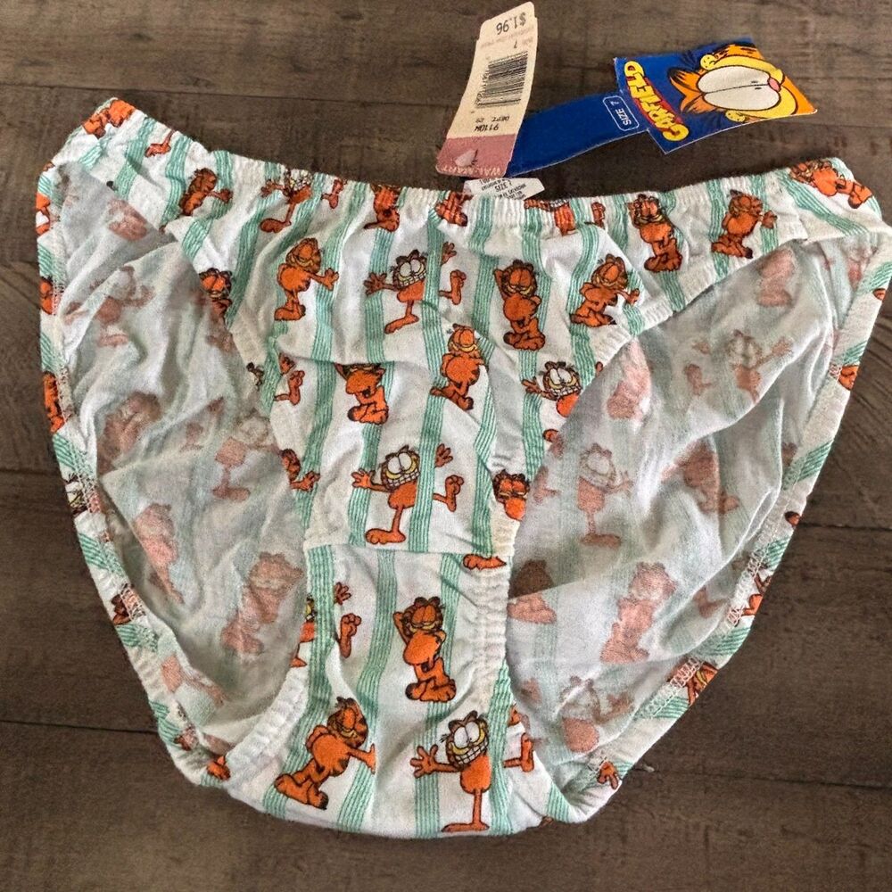 VERY RARE Vintage Garfield Underwear – NWT – Green Stripe Themed